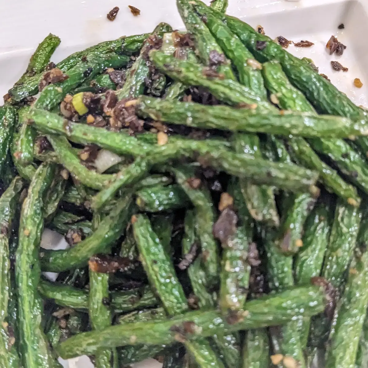 stir-fried string bean w dry stir-fry-干煸四季豆